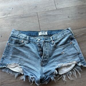 Free People Loving Good Vibrations Jean Shorts